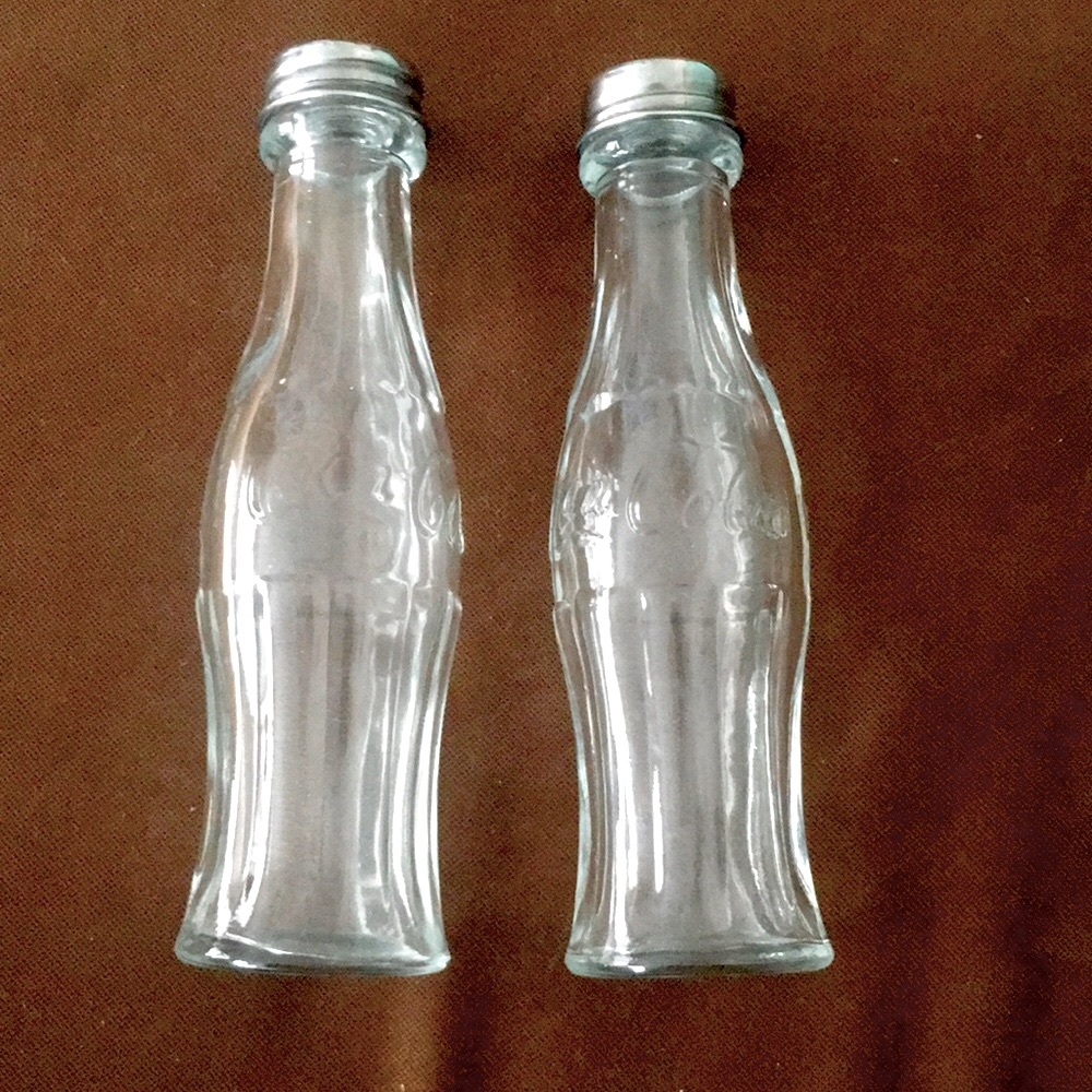 Vintage 1950’S Coca-Cola Glass Bottles SALT & PEPPER SHAKERS